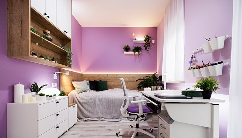 Lavender bedroom
