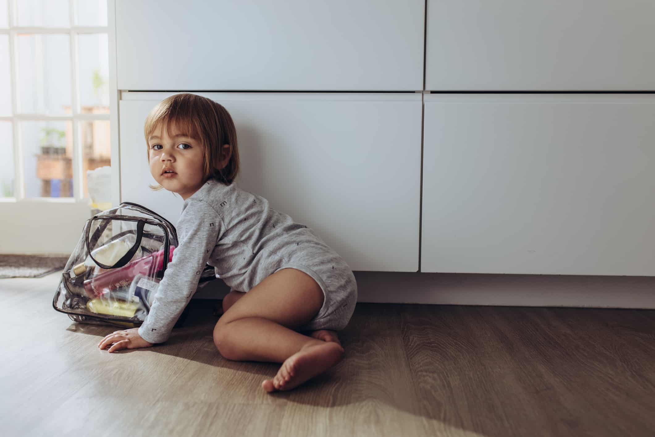 A child busy playing